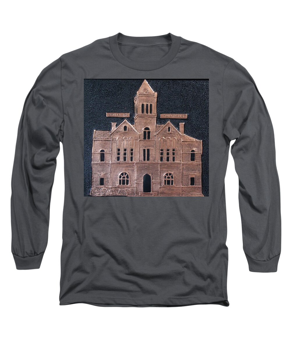 Schley Long Sleeve T-Shirt featuring the photograph Schley County, Georgia Courthouse by Jerry Battle