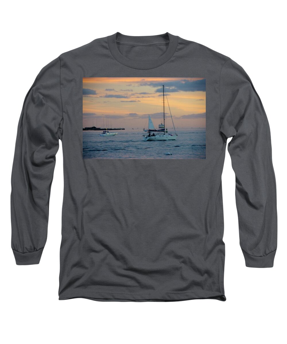 San Diego Long Sleeve T-Shirt featuring the photograph SD Sunset 3 by Phyllis Spoor