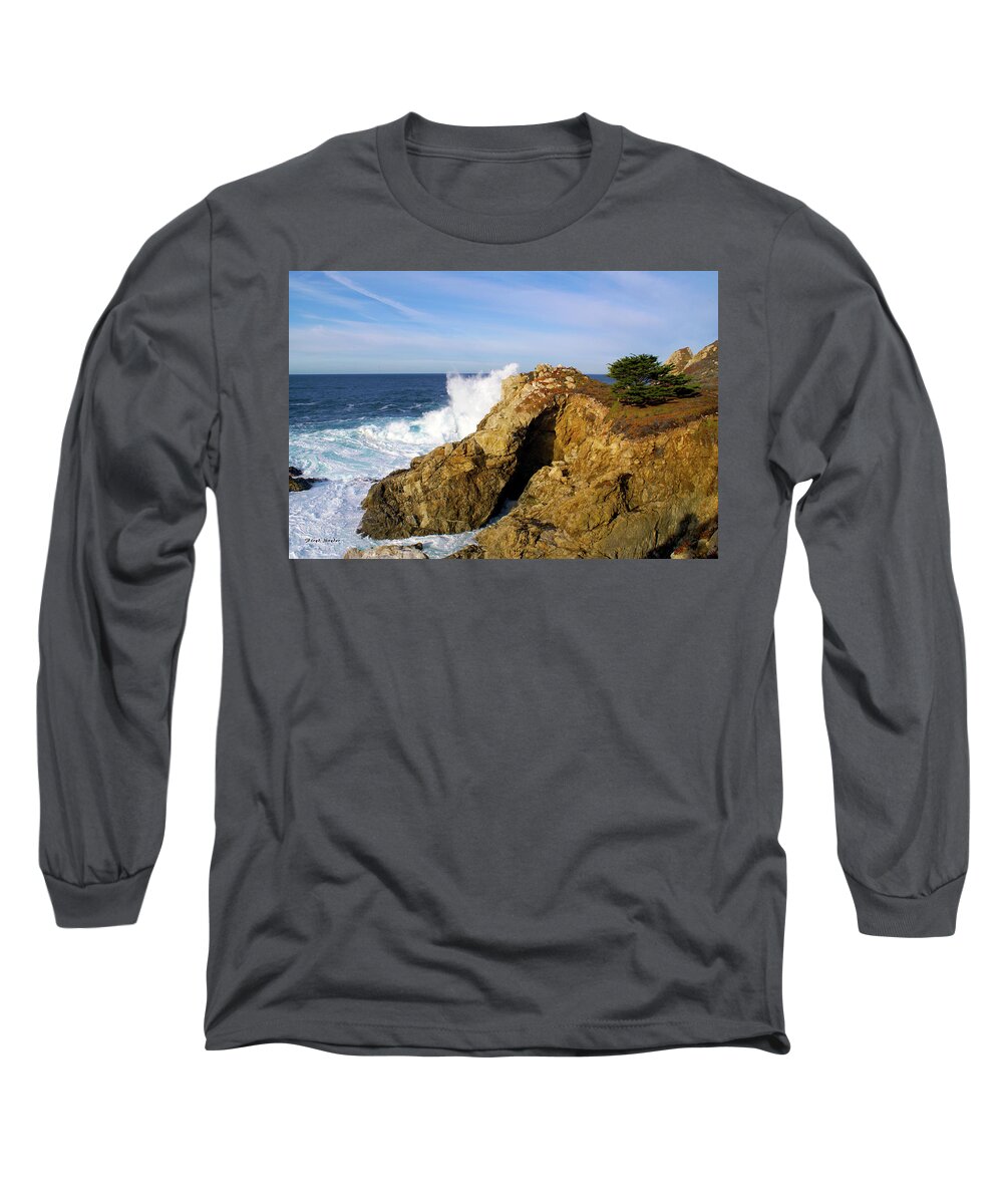 Sea Cave Big Sur Long Sleeve T-Shirt featuring the photograph Sea Cave Big Sur by Floyd Snyder