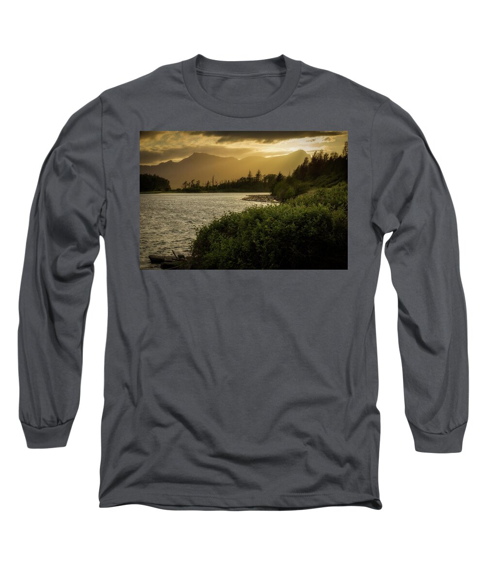 Landscape Long Sleeve T-Shirt featuring the photograph Sepia Sunset by Jon Ares