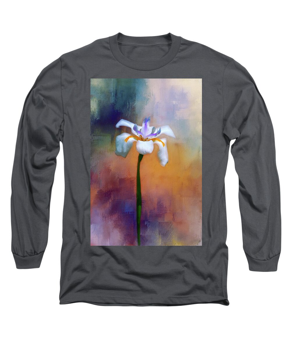 Wild Iris Long Sleeve T-Shirt featuring the photograph Shades of Iris by Carolyn Marshall