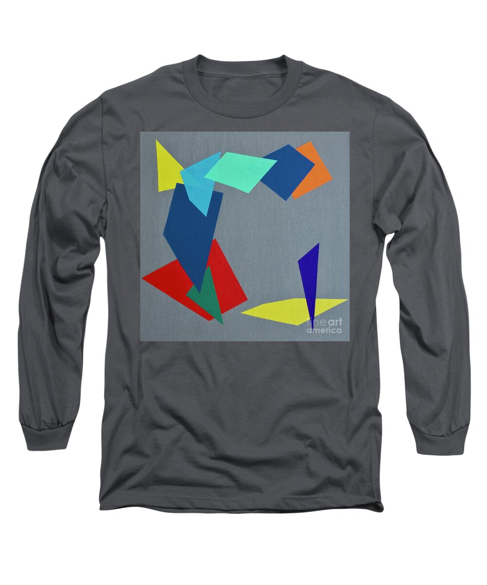 Modern Long Sleeve T-Shirt featuring the painting Shattered by AnnaJo Vahle