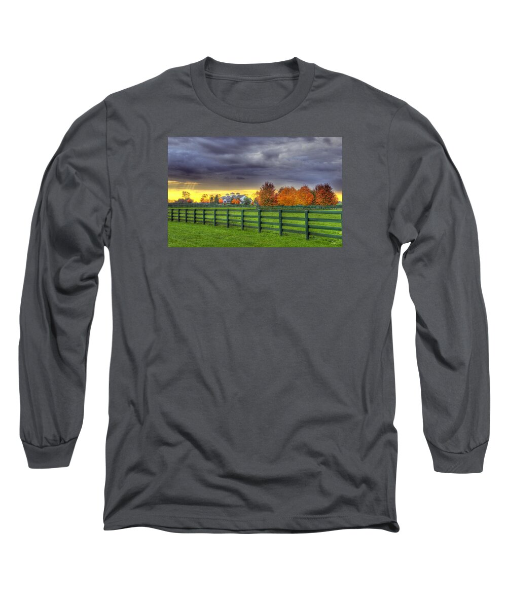 Landscape Long Sleeve T-Shirt featuring the photograph Shawanee Barn #2 by Sam Davis Johnson