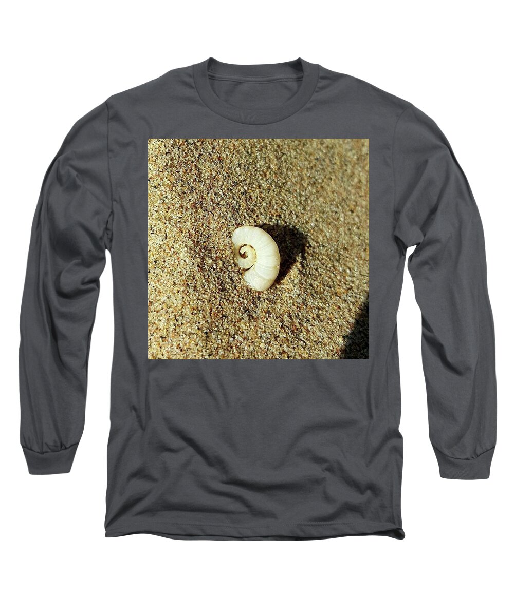 Scenery Long Sleeve T-Shirt featuring the photograph She Sells Sea Shells On The Sea by CaESaR ZN