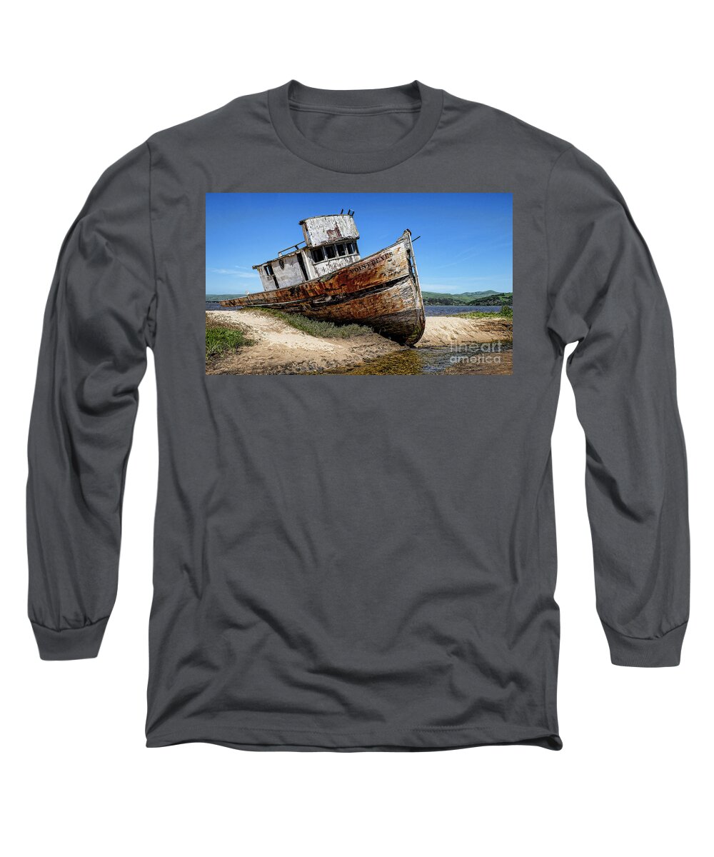 Shipwreck Long Sleeve T-Shirt featuring the digital art Shipwreck by Jason Abando