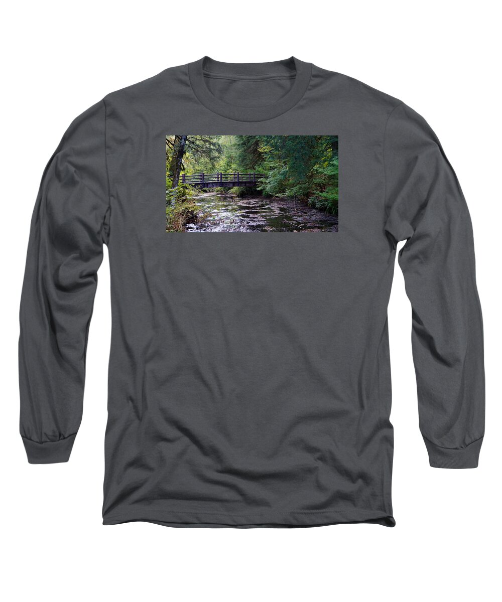 Nature Long Sleeve T-Shirt featuring the photograph Silver Creek Falls #38 by Ben Upham III