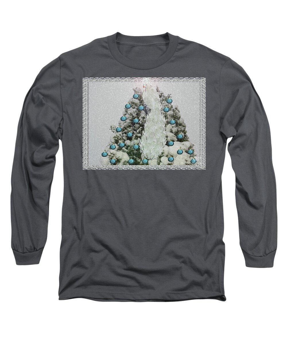 Silver Long Sleeve T-Shirt featuring the photograph Silver Winter Bird by Rockin Docks Deluxephotos