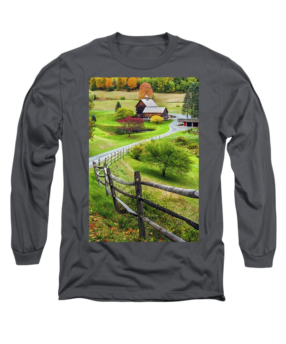 Jenne Farm Long Sleeve T-Shirt featuring the photograph Sleepy Hollow Farm in Autumn by Randy Lemoine
