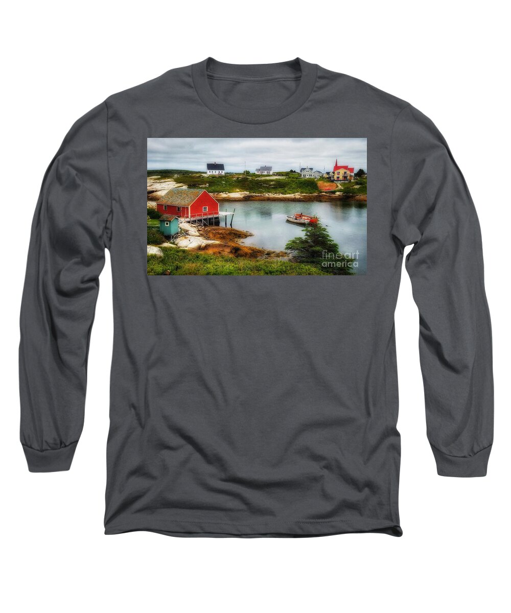 Seascape Long Sleeve T-Shirt featuring the photograph Sleepy Seascape by Mary Capriole
