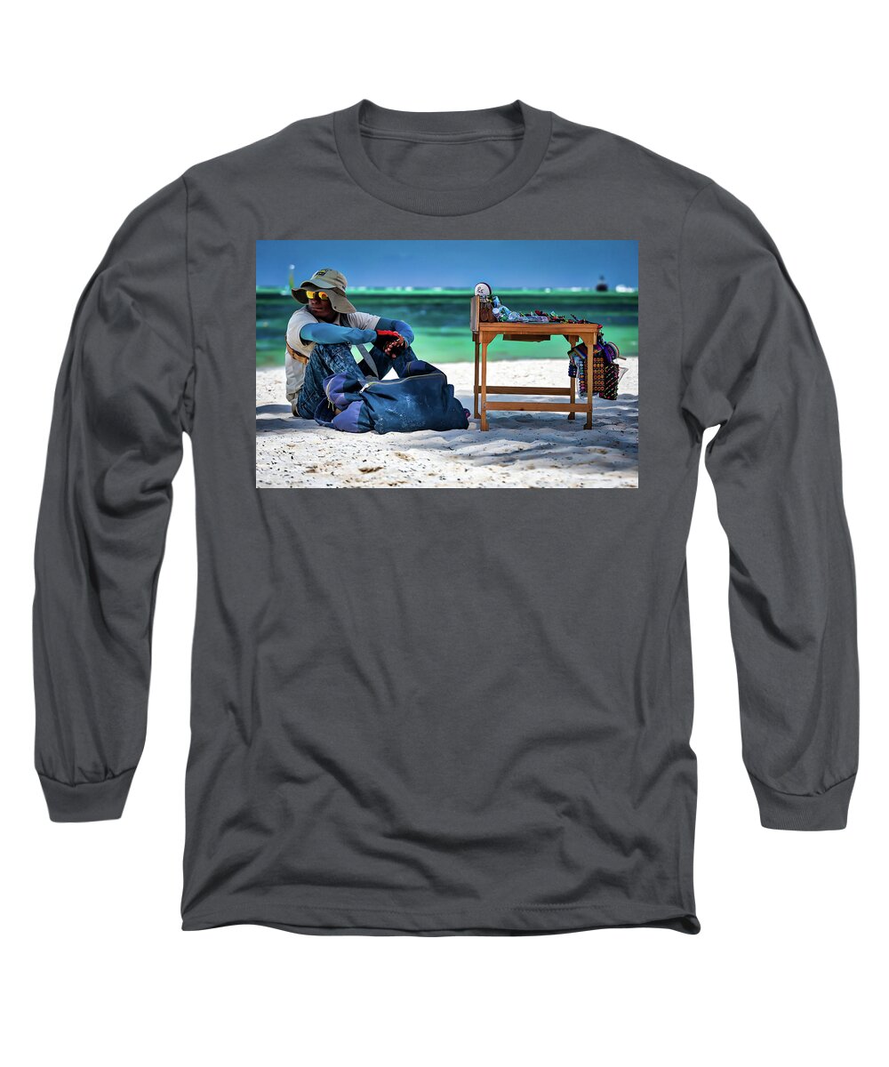 Sunglasses Long Sleeve T-Shirt featuring the photograph Slow Sales Day by Ross Henton