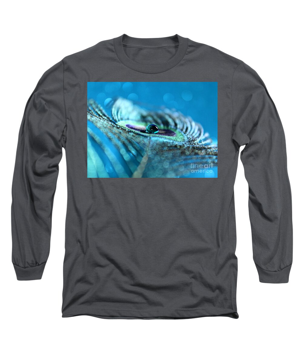 Peacock Feather Long Sleeve T-Shirt featuring the photograph Small Miracles by Krissy Katsimbras
