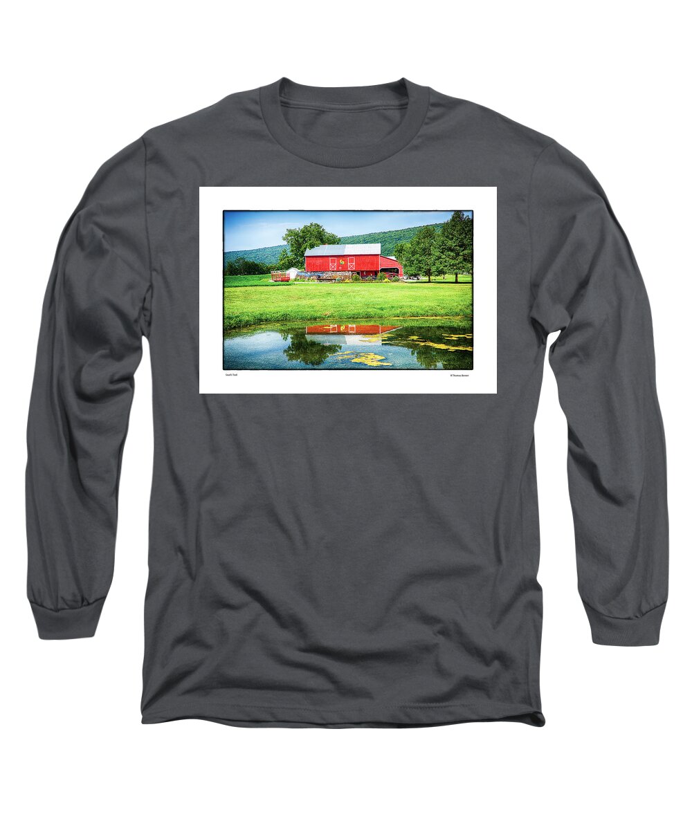Quilt Block Long Sleeve T-Shirt featuring the photograph Snail's Trail by R Thomas Berner