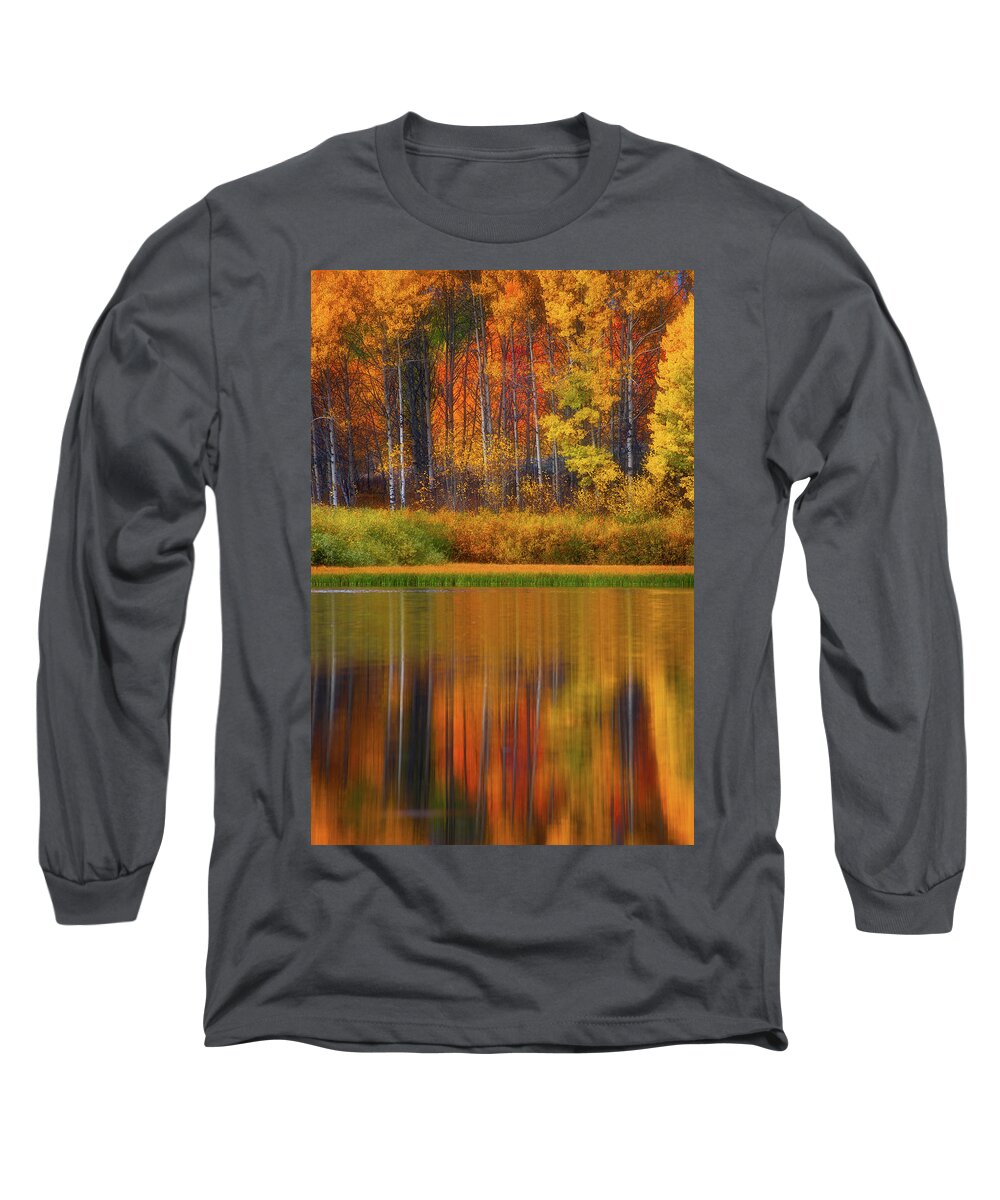 Wyoming Long Sleeve T-Shirt featuring the photograph Snake River Fall Colors by Darren White