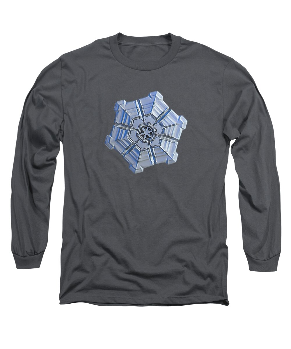 Snowflake Long Sleeve T-Shirt featuring the photograph Snowflake photo - Winter fortress by Alexey Kljatov