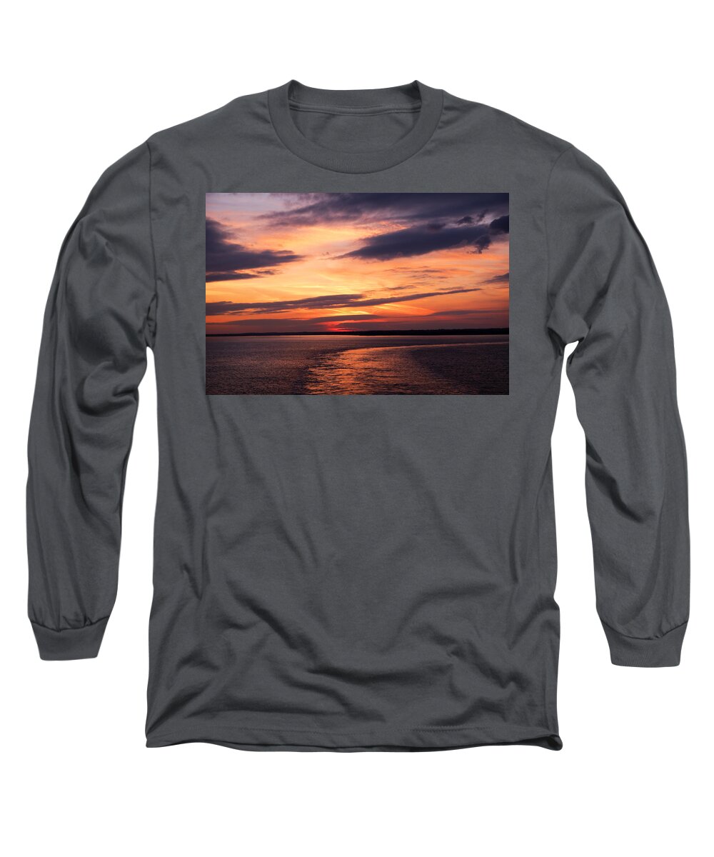 Face Mask Long Sleeve T-Shirt featuring the photograph Softly The Evening Came by Lucinda Walter