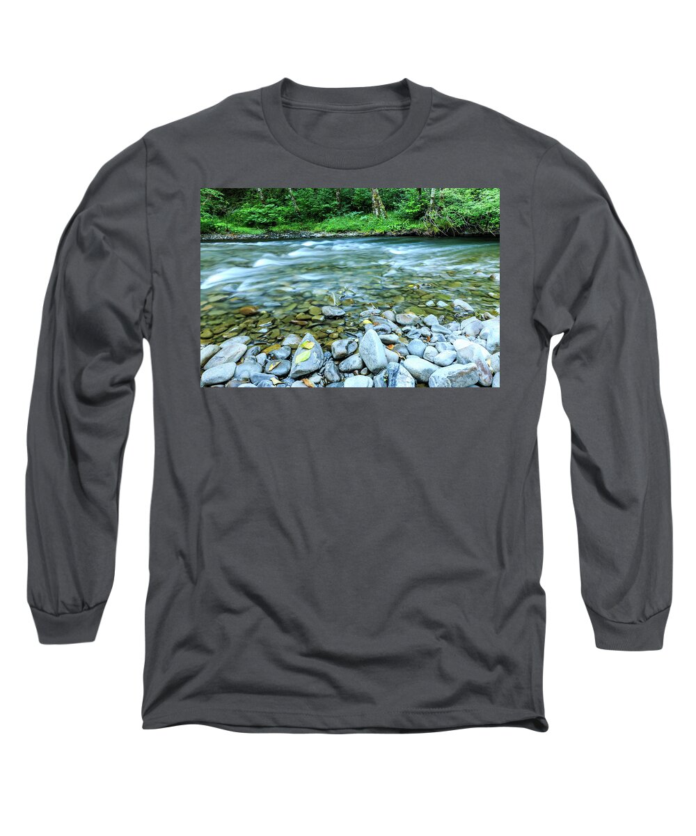 Stream Long Sleeve T-Shirt featuring the photograph Sol Duc River in Summer by Kyle Lee