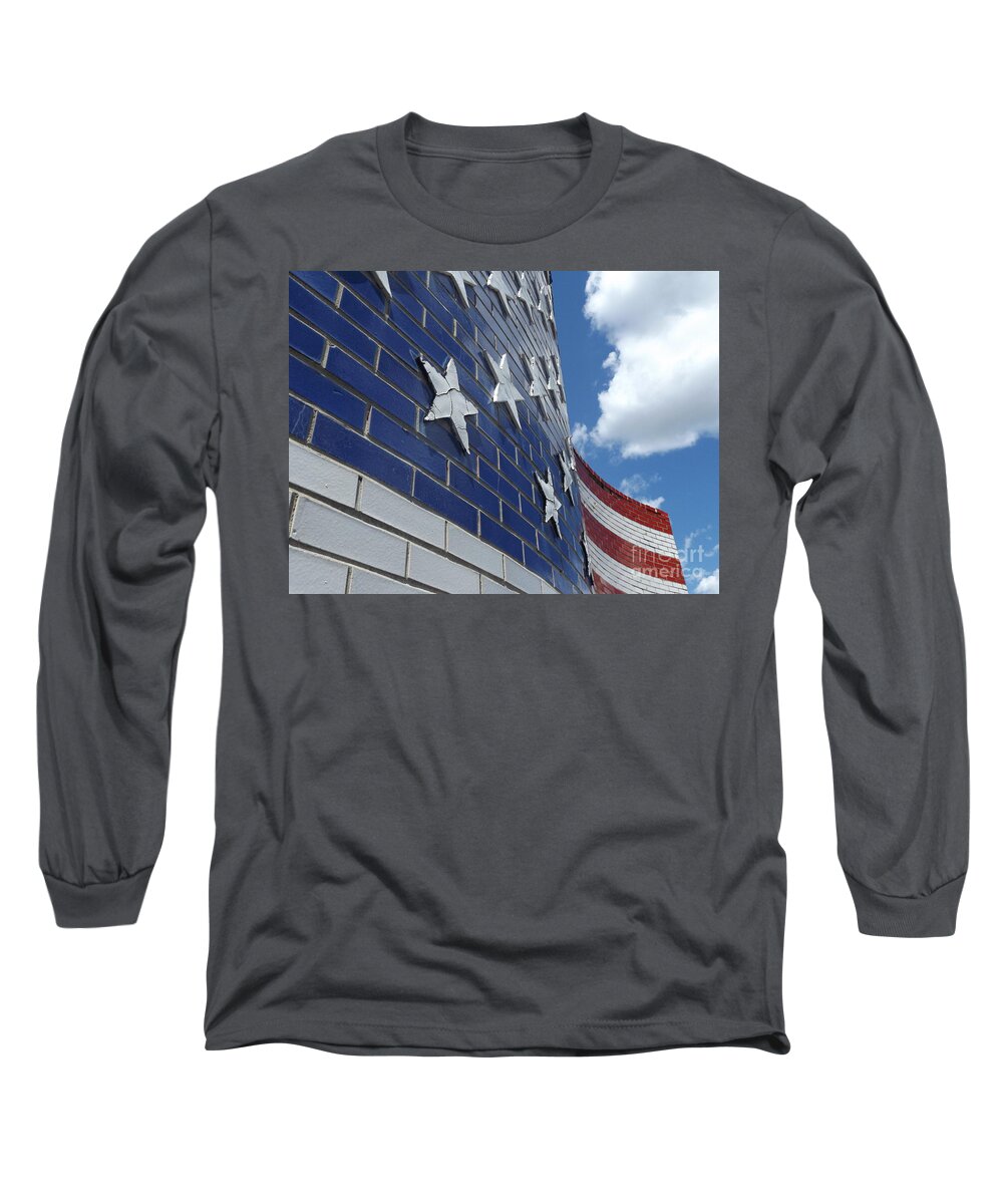 Flag Long Sleeve T-Shirt featuring the photograph Solid Old Glory by Erick Schmidt
