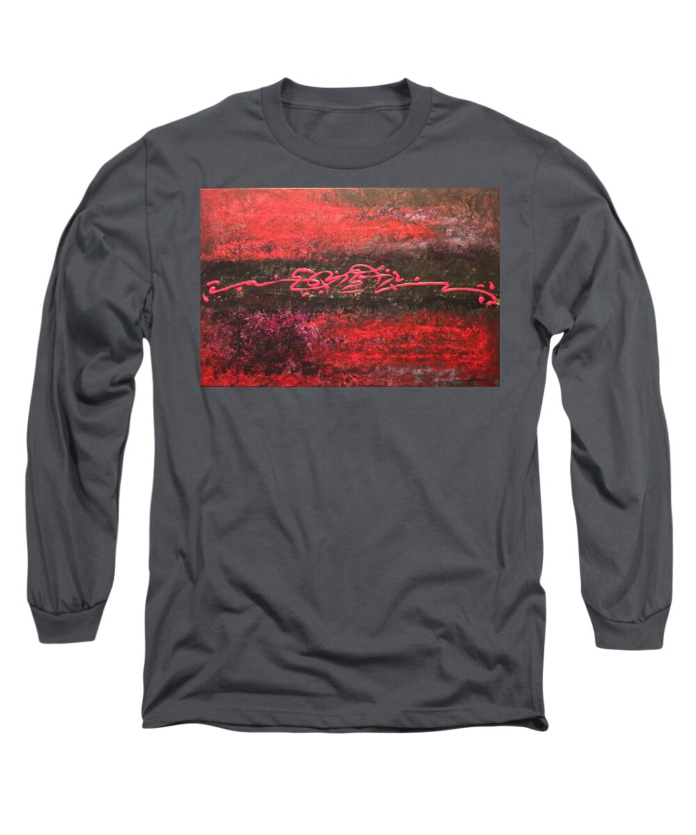 Acrylic Long Sleeve T-Shirt featuring the painting Something in Red by Todd Hoover