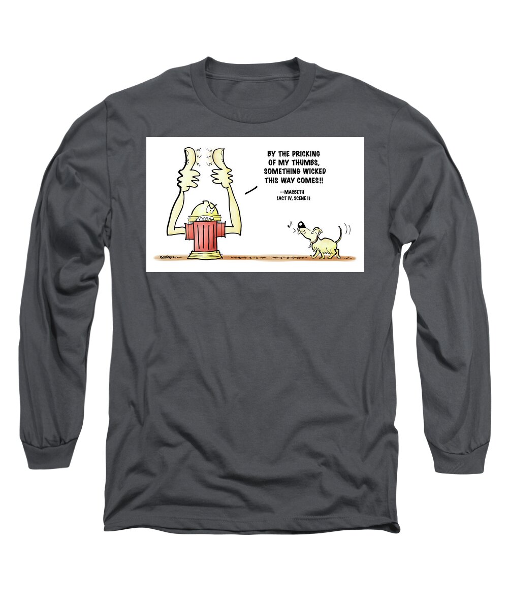 Shakespeare Long Sleeve T-Shirt featuring the digital art Something Wicked by Mark Armstrong