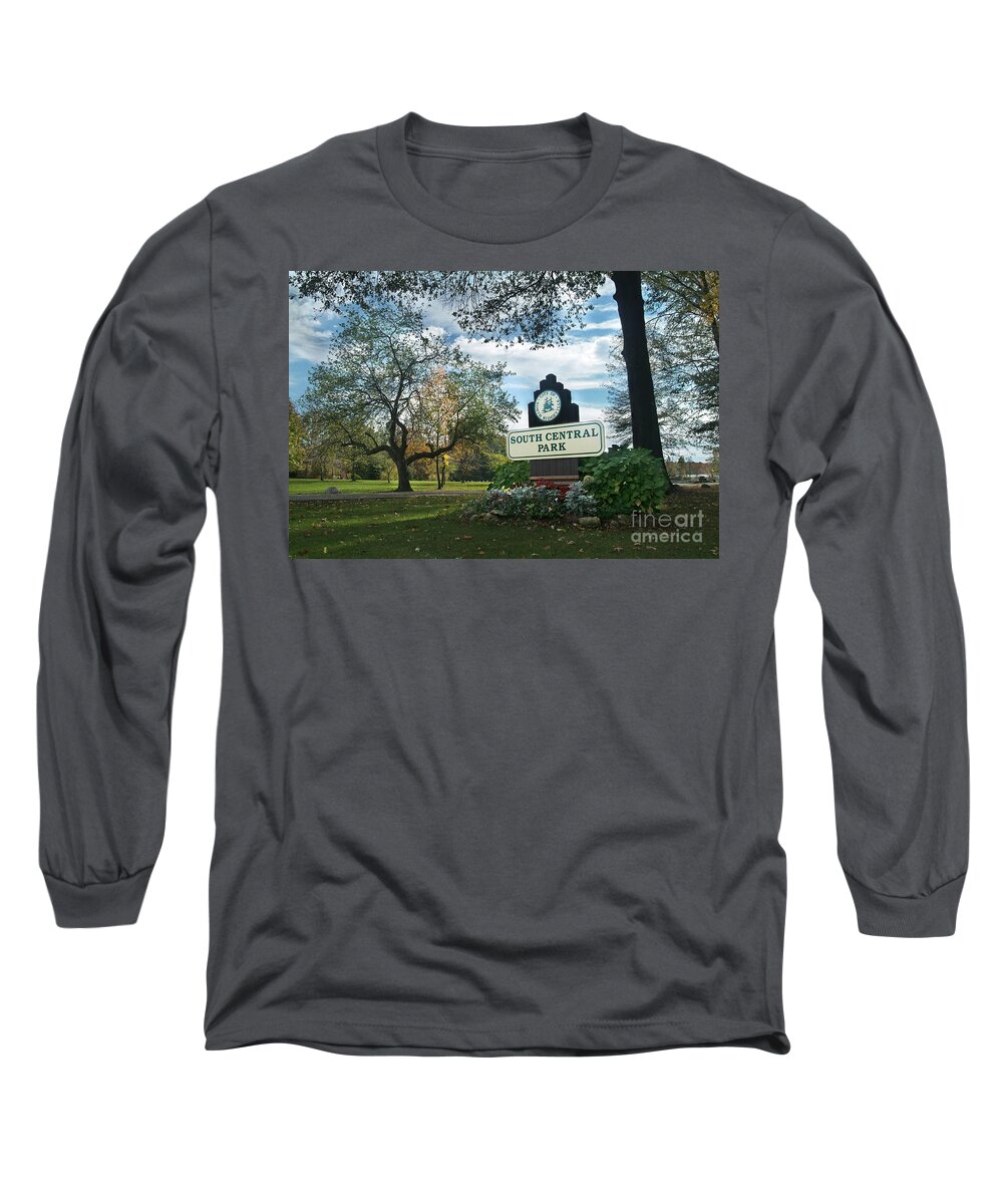 North Ridgeville Long Sleeve T-Shirt featuring the photograph South Central Park - Autumn by Mark Madere