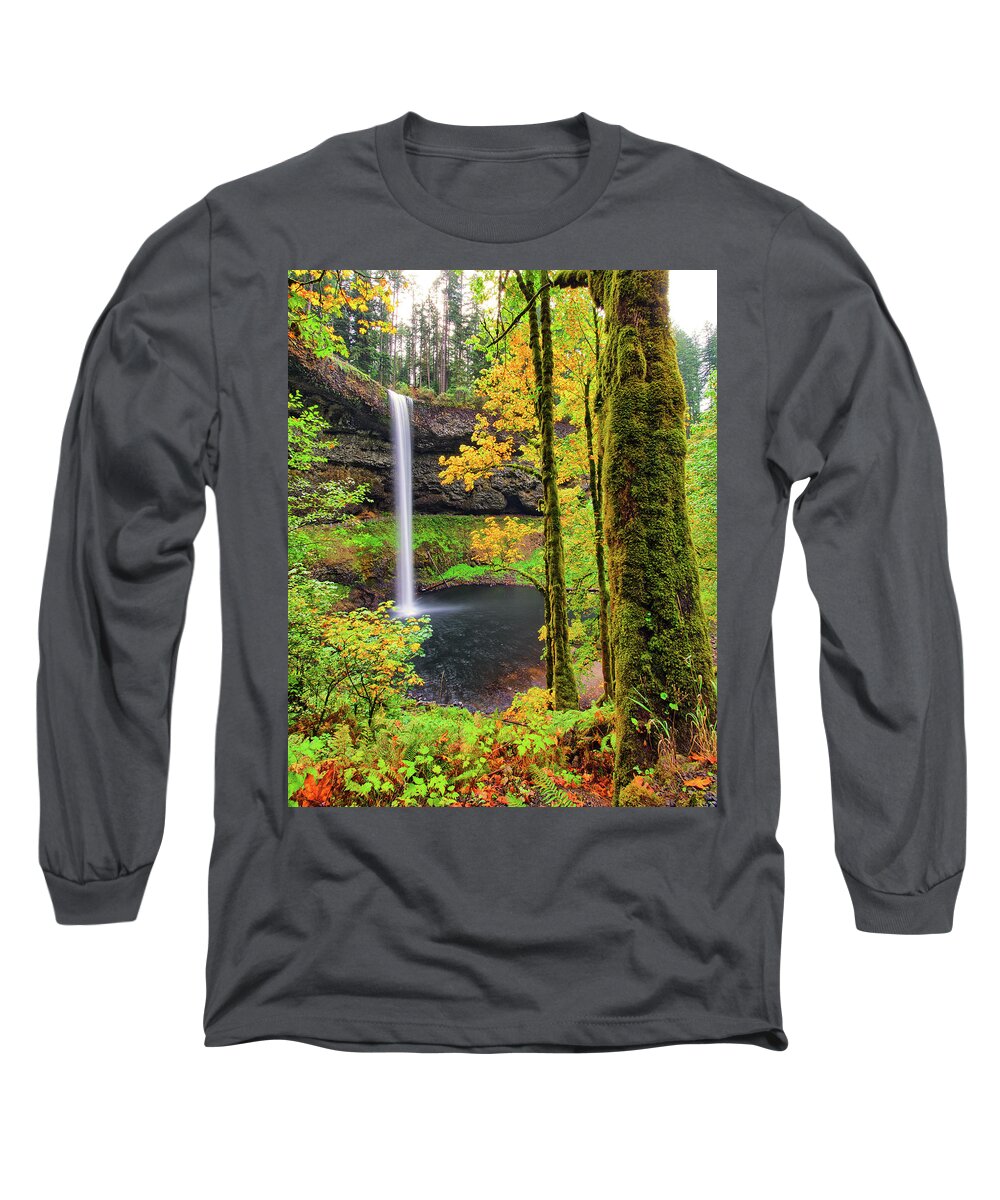 Oregon Long Sleeve T-Shirt featuring the photograph South Silver Falls by Jedediah Hohf