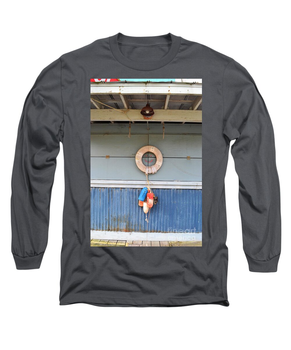 Life Preserver Long Sleeve T-Shirt featuring the photograph Southport Nautical Impressions by Amy Lucid