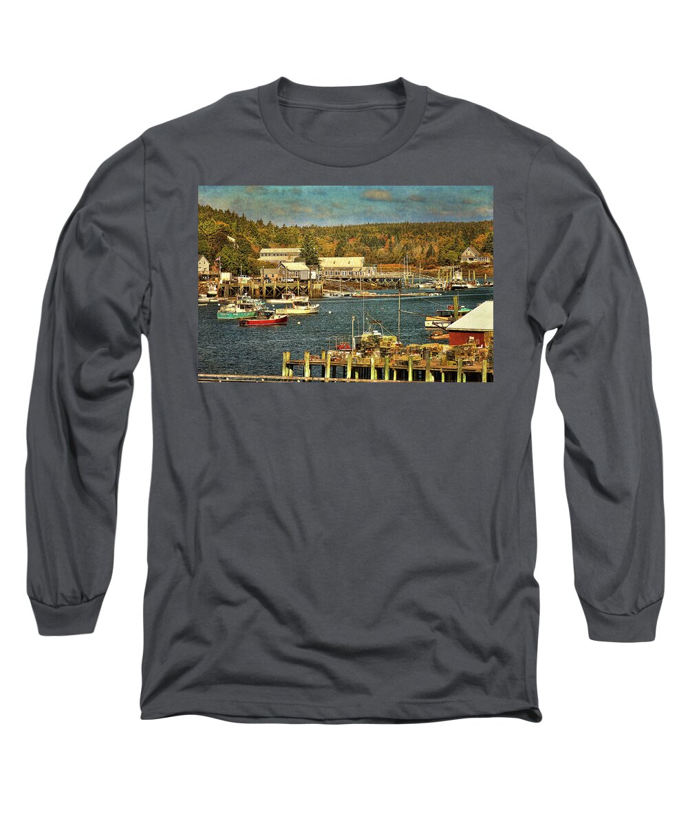 Cindi Ressler Long Sleeve T-Shirt featuring the photograph Southwest Harbor by Cindi Ressler