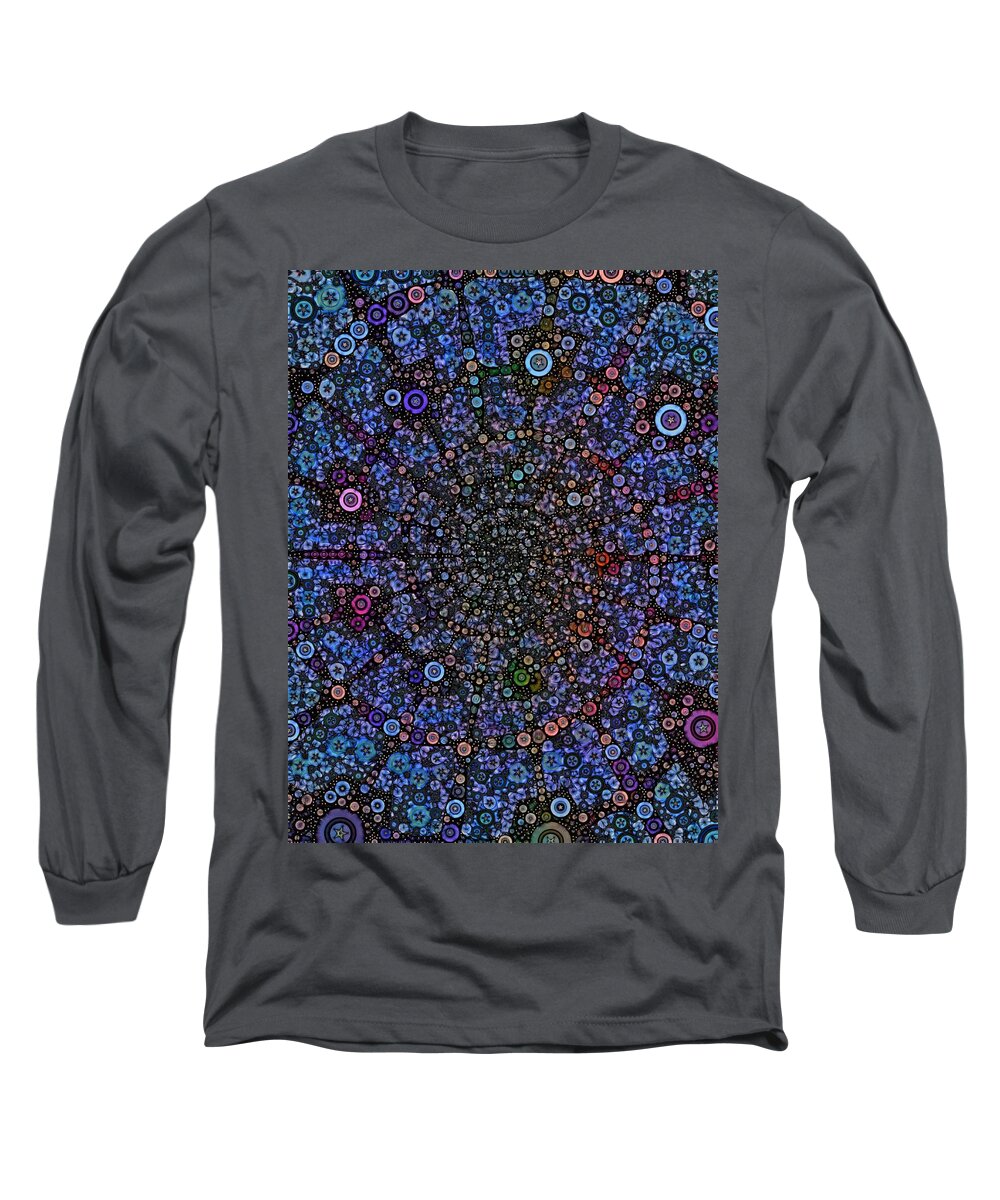 Stars Long Sleeve T-Shirt featuring the digital art Spiral Gallexy by Nick Heap