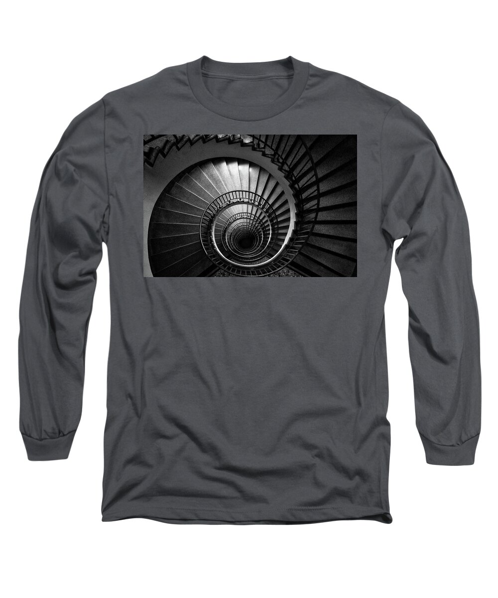 Ljubljana Long Sleeve T-Shirt featuring the photograph Spiral Staircase by Stuart Litoff