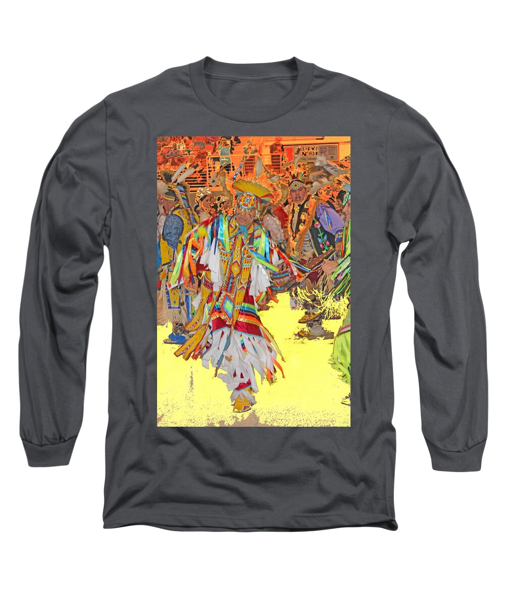 Native Americans Long Sleeve T-Shirt featuring the photograph Spirited Moves by Audrey Robillard
