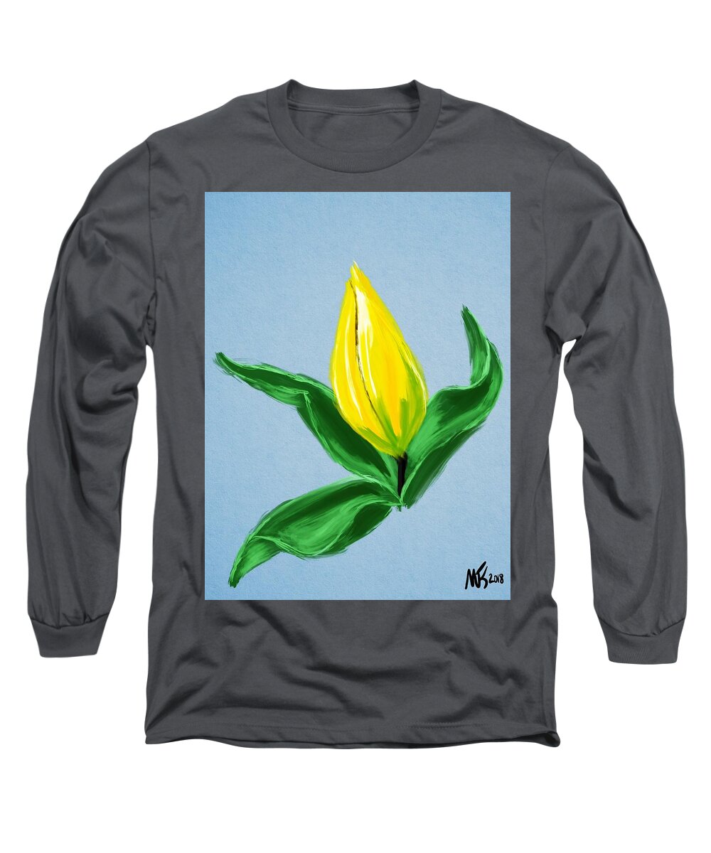 Flowers Long Sleeve T-Shirt featuring the digital art Spring Flower by Michael Kallstrom