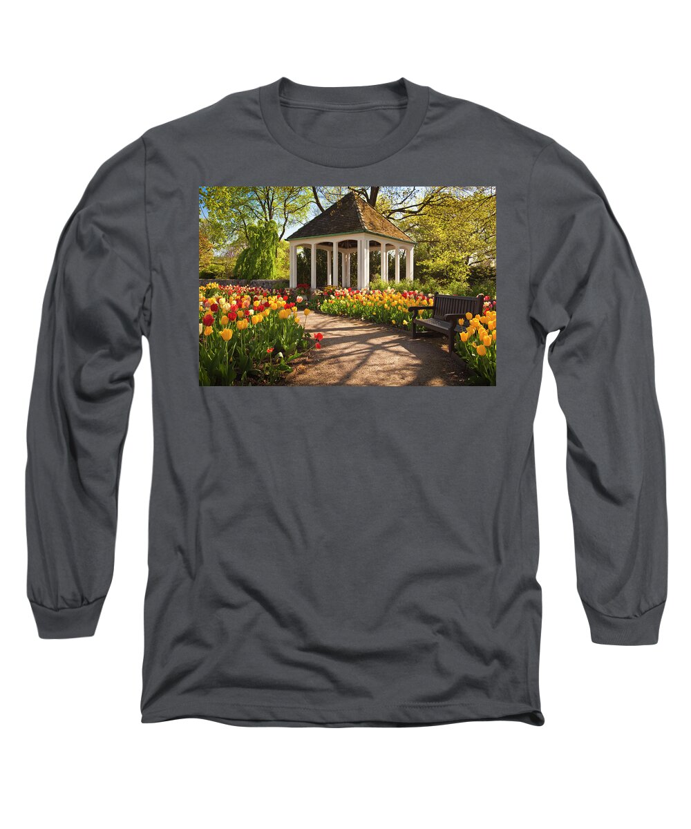 Mark Mille Long Sleeve T-Shirt featuring the photograph Spring Gazebo by Mark Mille