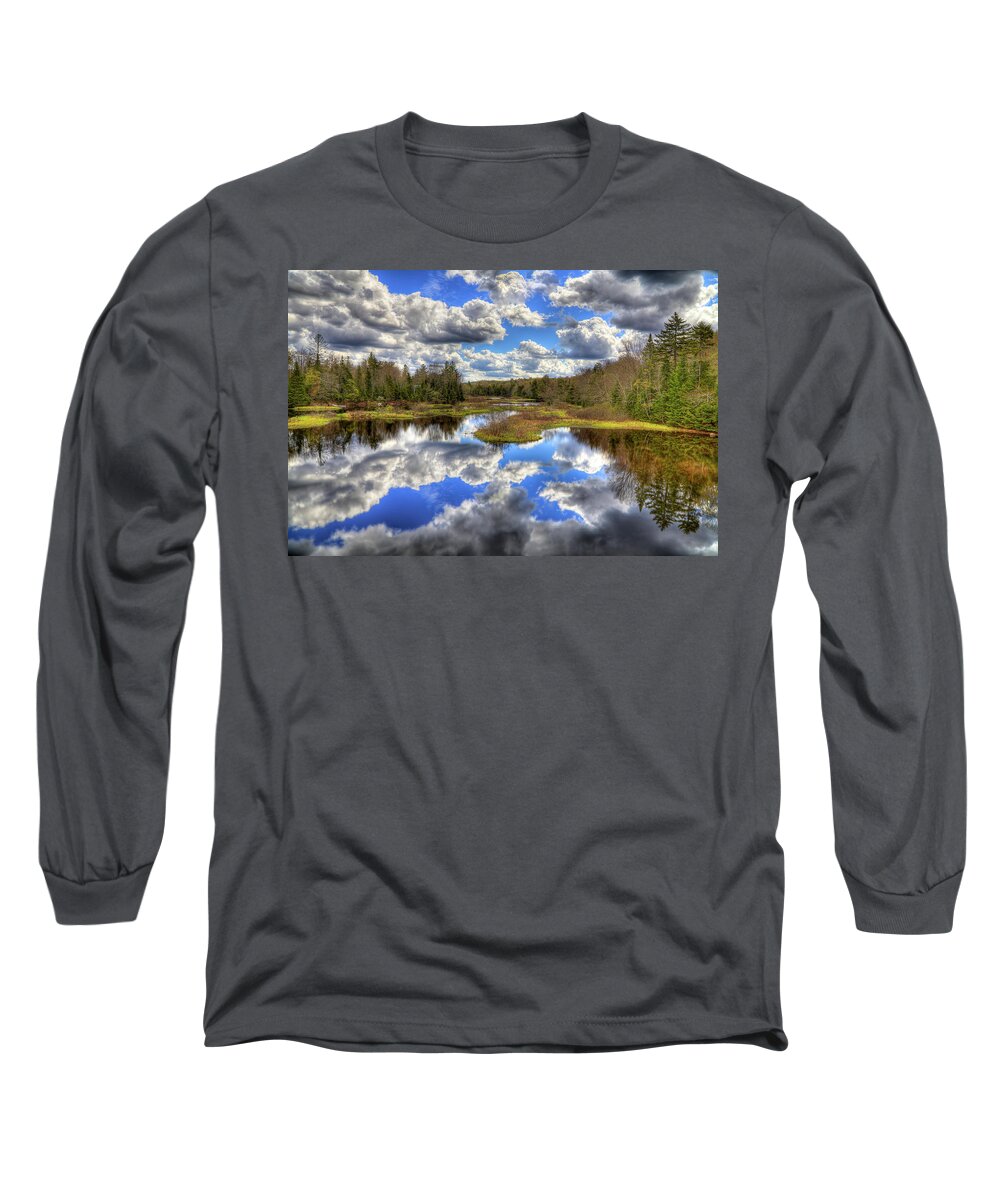 Spring Morning At The Green Bridge Long Sleeve T-Shirt featuring the photograph Spring Morning at the Green Bridge by David Patterson