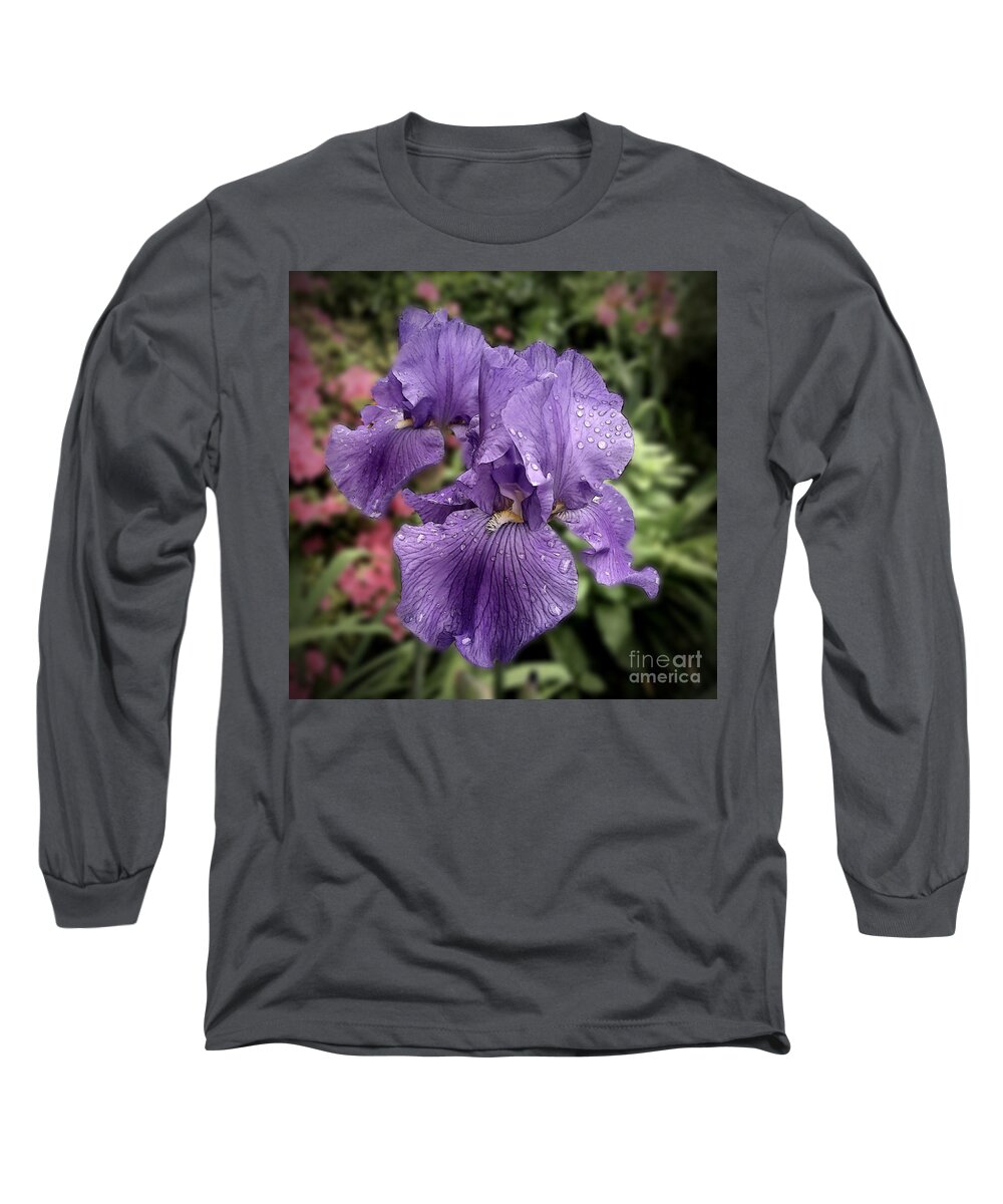 Iris Long Sleeve T-Shirt featuring the photograph Standing Out From the Crowd by Sherry Hallemeier