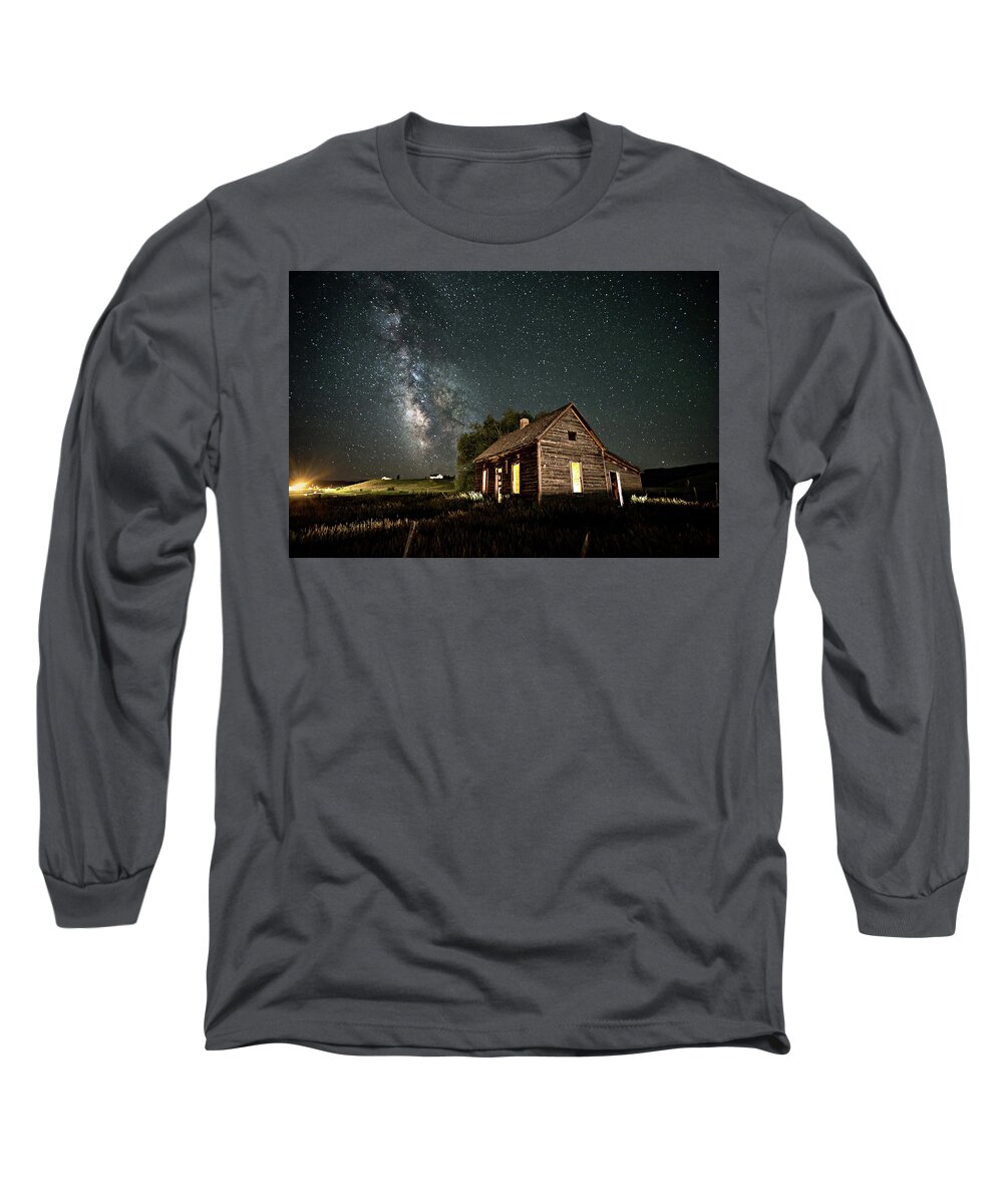 Star Valley Long Sleeve T-Shirt featuring the photograph Star Valley Cabin by Wesley Aston