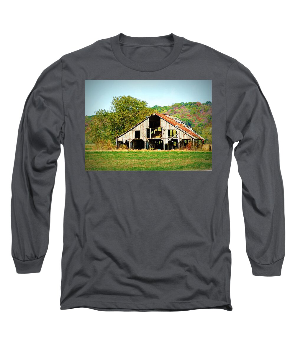 Barn Long Sleeve T-Shirt featuring the photograph Still Standing by Cricket Hackmann