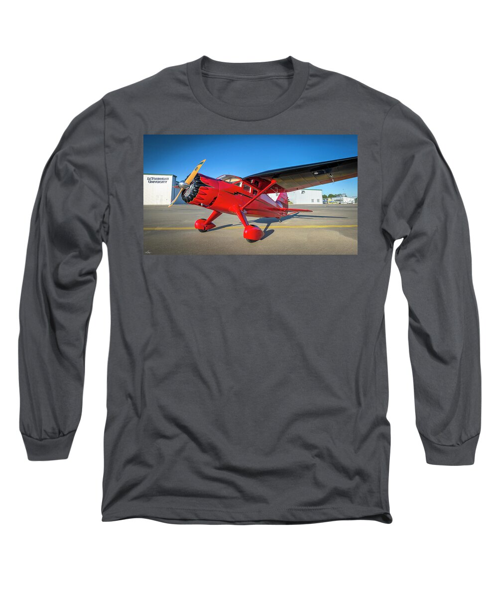 2017-02-22 Long Sleeve T-Shirt featuring the photograph Stinson Reliant RC Model 03 by Phil And Karen Rispin