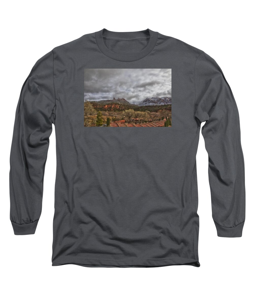 Sedona Long Sleeve T-Shirt featuring the photograph Storm Lifting by Tom Kelly