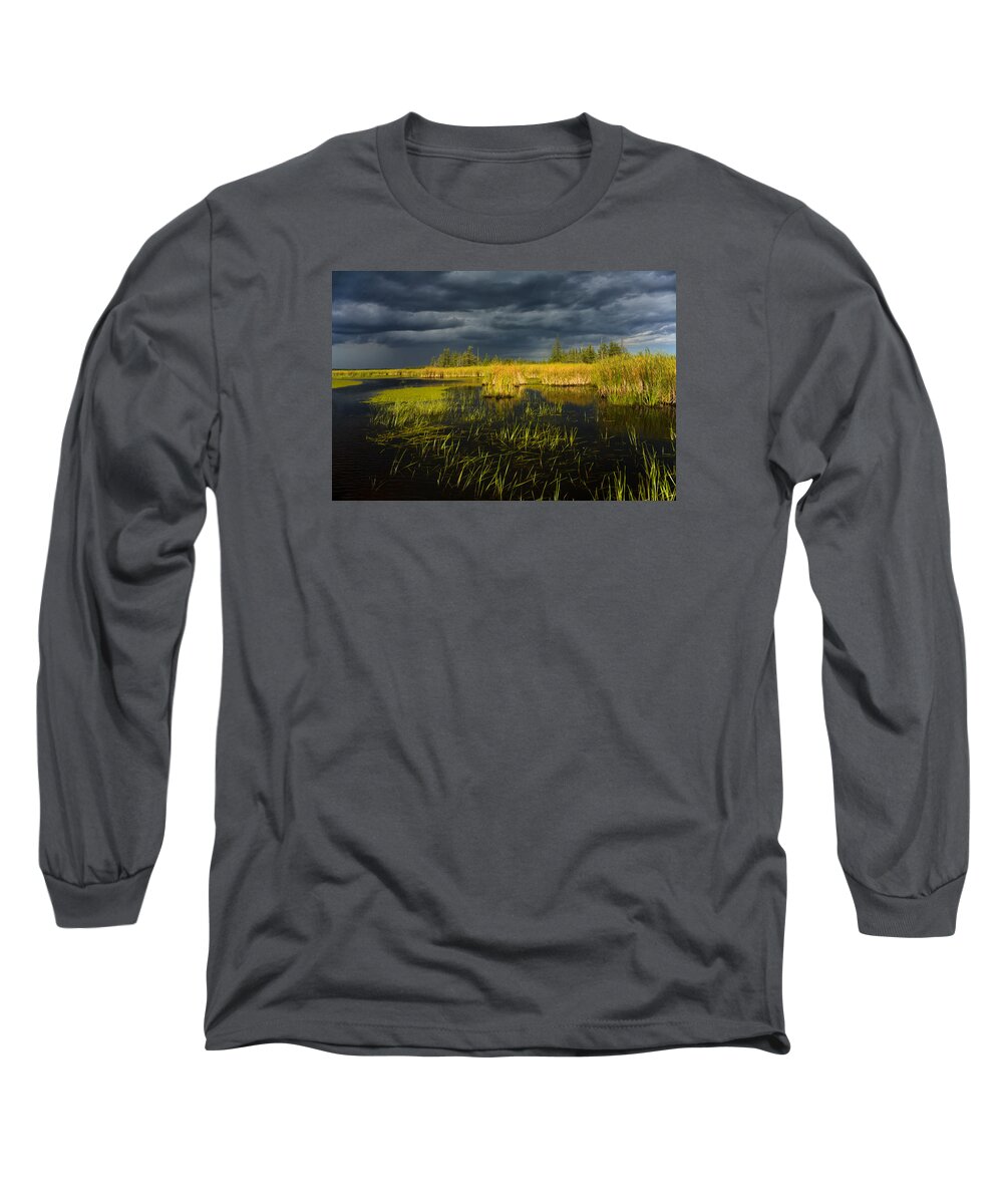Storm Light Long Sleeve T-Shirt featuring the photograph Storm Light At Patten Lake #1 by Irwin Barrett