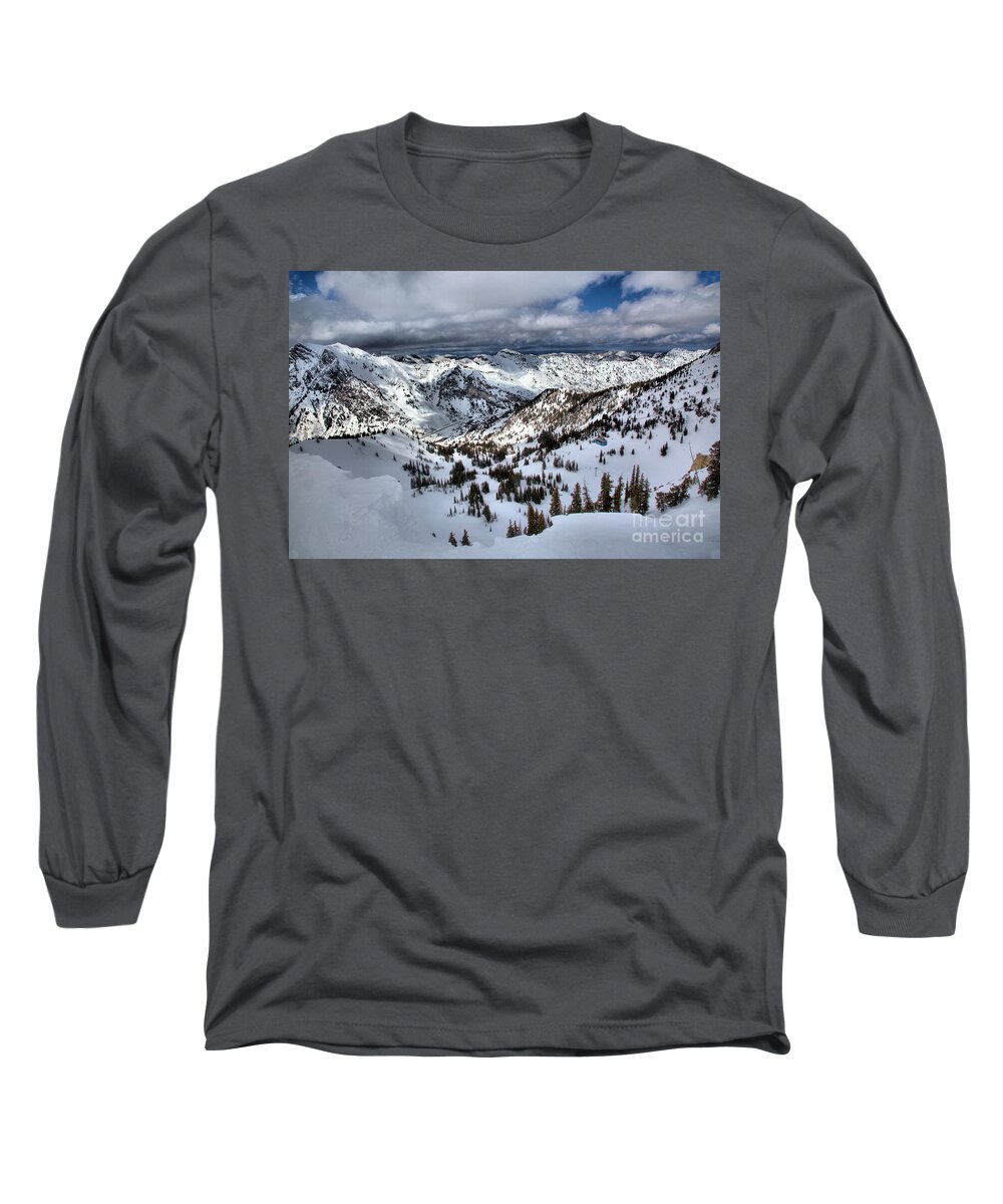 Great Scott Long Sleeve T-Shirt featuring the photograph Stormy Skies Over Great Scott by Adam Jewell