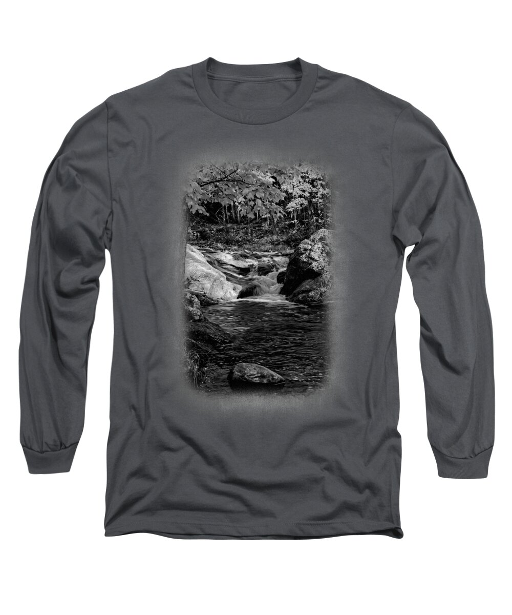Autumn Long Sleeve T-Shirt featuring the photograph Stream In Autumn No.18 by Mark Myhaver