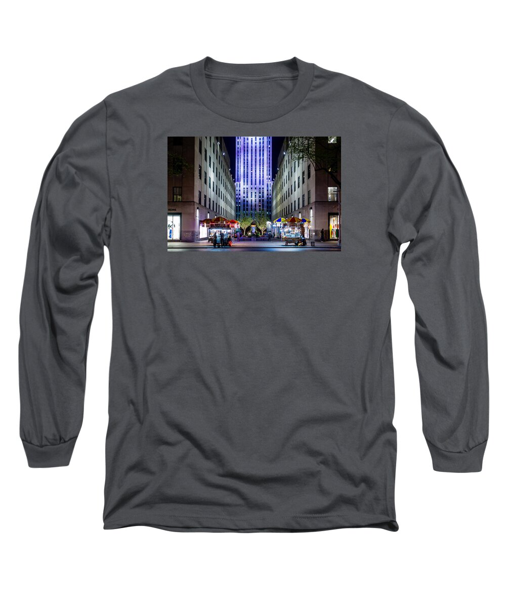 New York Long Sleeve T-Shirt featuring the photograph Rockefeller Center by M G Whittingham