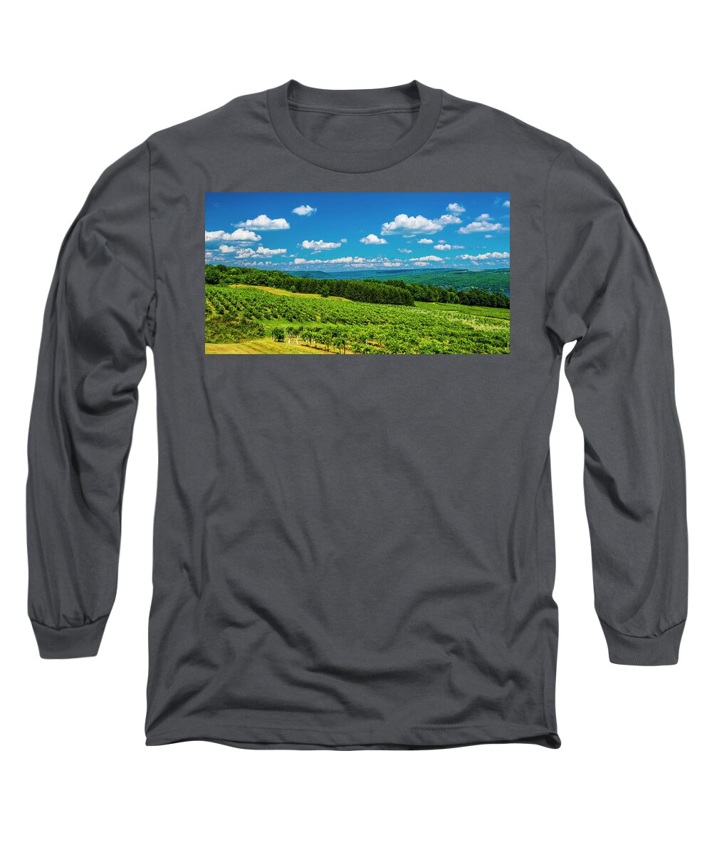 Pastoral Long Sleeve T-Shirt featuring the photograph Summer Fields by Steven Ainsworth