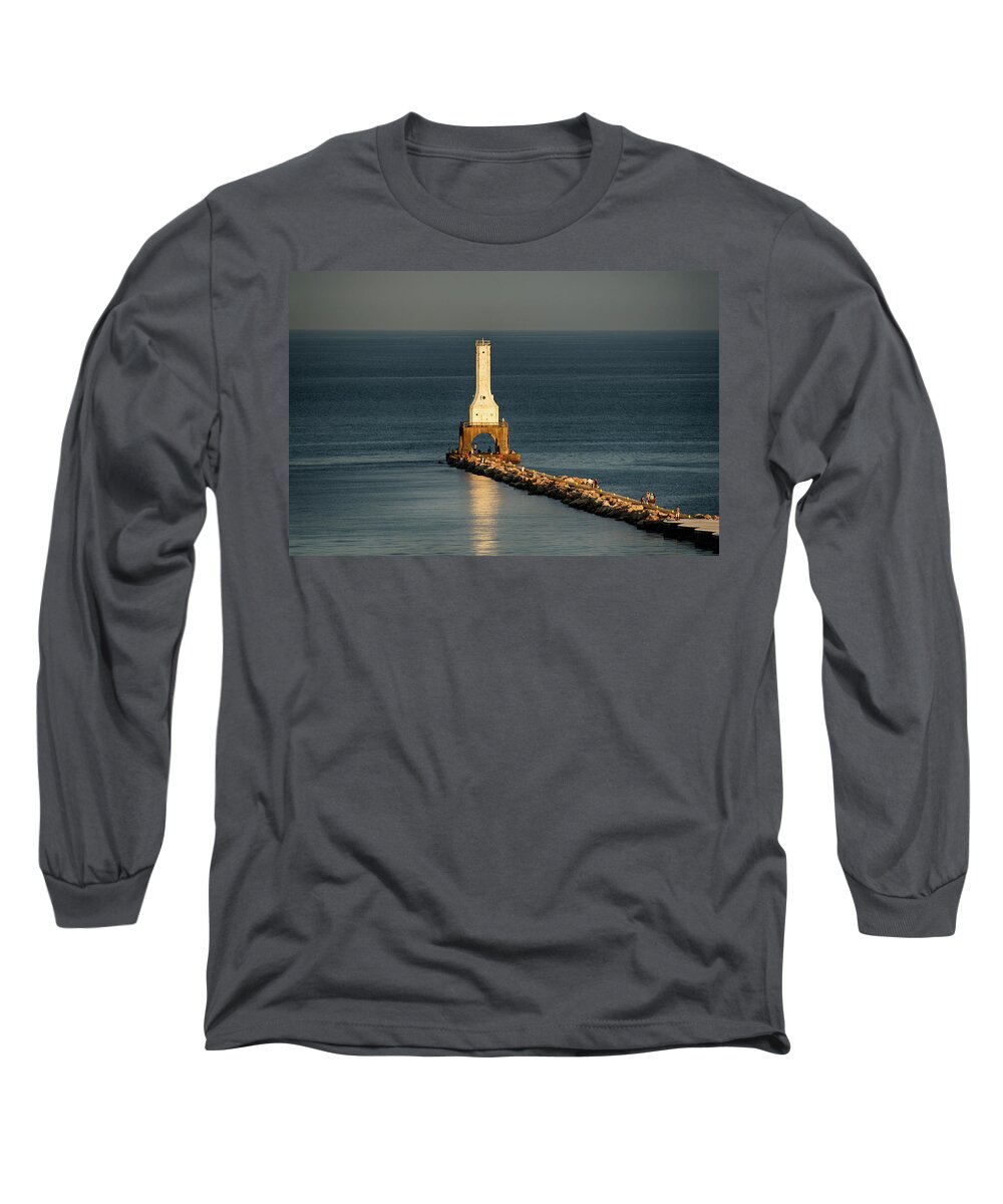  Long Sleeve T-Shirt featuring the photograph Summer Lighthouse by Dan Hefle