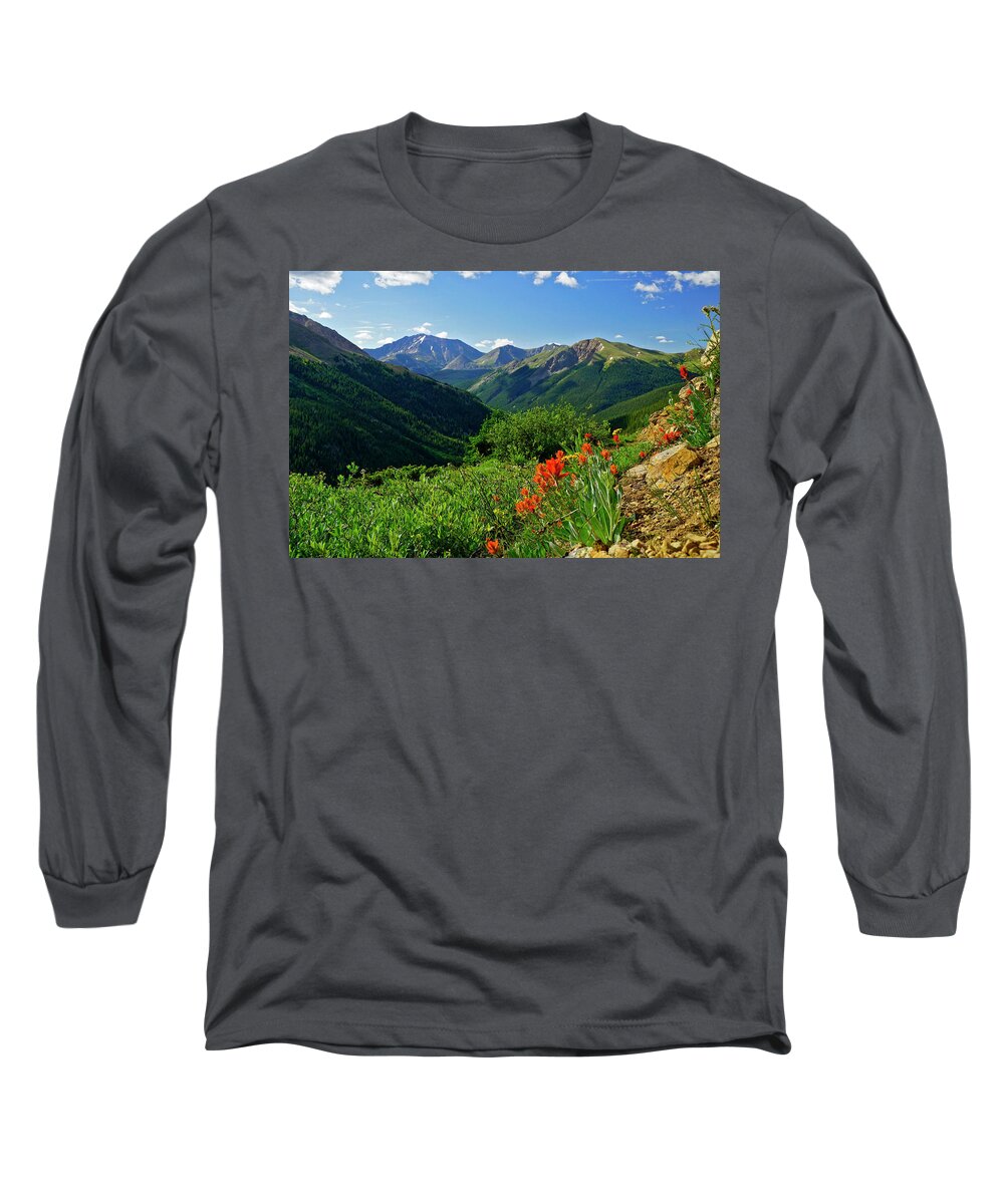 14ers Long Sleeve T-Shirt featuring the photograph Summer on the Divide by Jeremy Rhoades