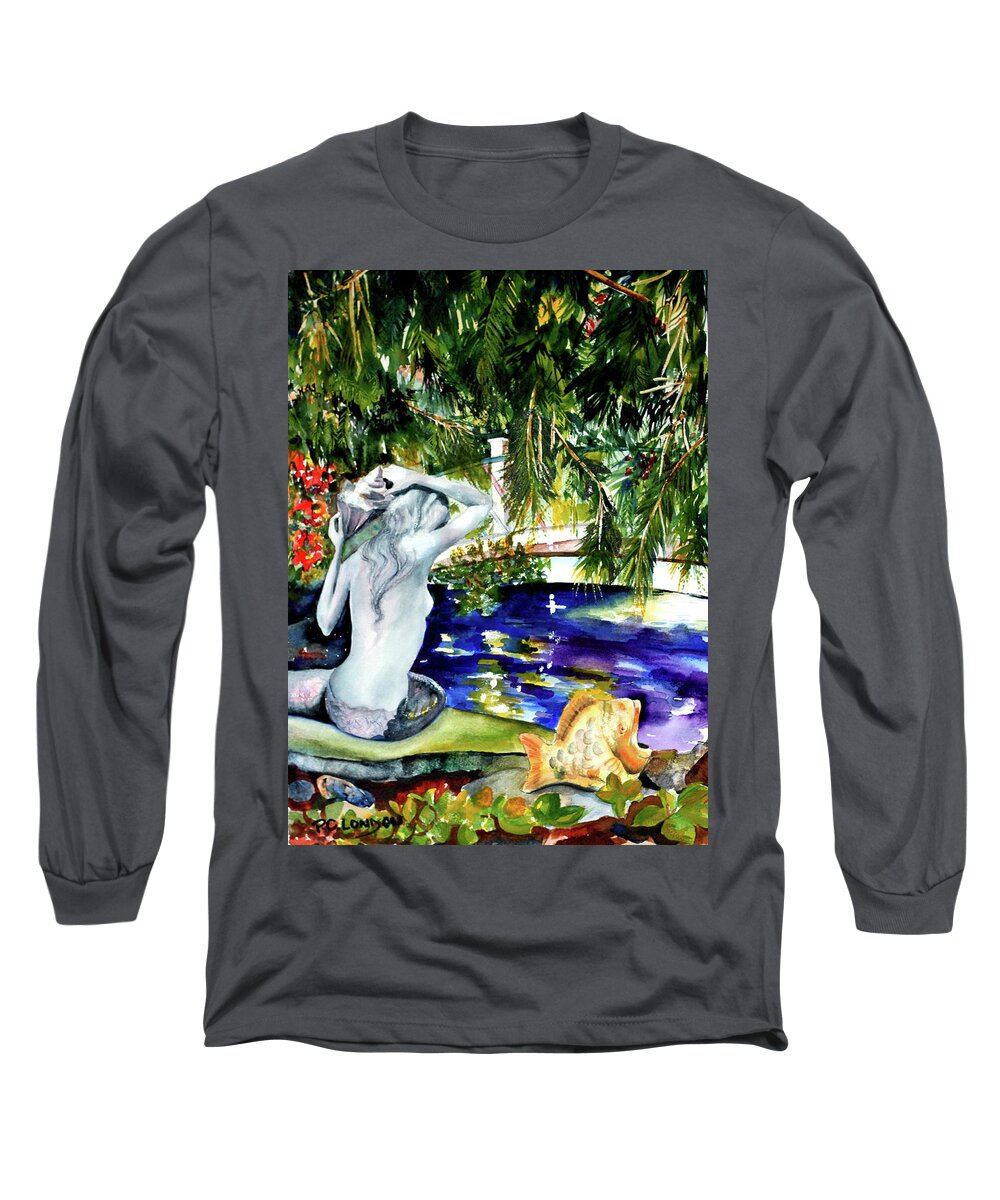 Mermaid Long Sleeve T-Shirt featuring the painting Summer Splendor by Phyllis London