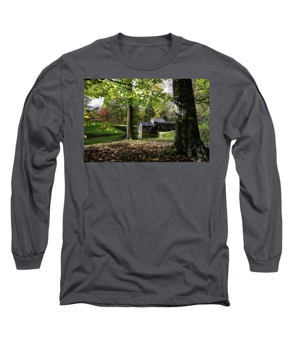 Mabry Mill Long Sleeve T-Shirt featuring the photograph Sun going down at the Mill by Steve Hurt