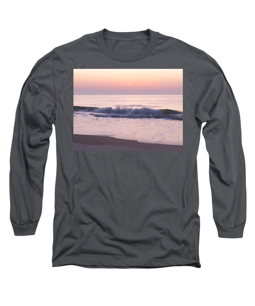 Ocean Long Sleeve T-Shirt featuring the photograph Sunrise Morning Glow by Ellen Meakin