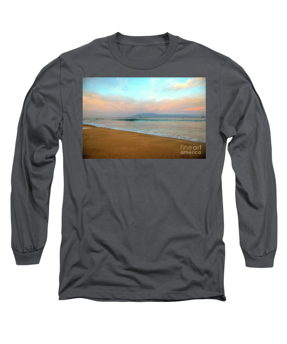 Sunrise Long Sleeve T-Shirt featuring the photograph Sunrise on Ka'anapali by Kelly Wade