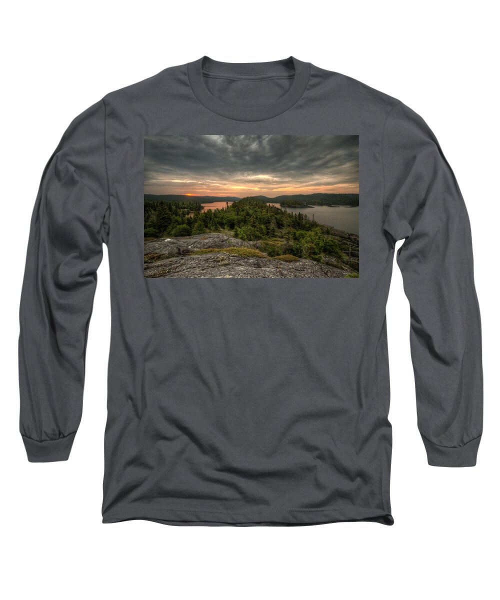 Bay Long Sleeve T-Shirt featuring the photograph Sunrise Pukaskwa by Jakub Sisak